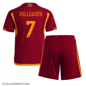 AS Roma Lorenzo Pellegrini #7 Prima Maglia Bambino 2023-24 Manica Corta (+ Pantaloni corti)
